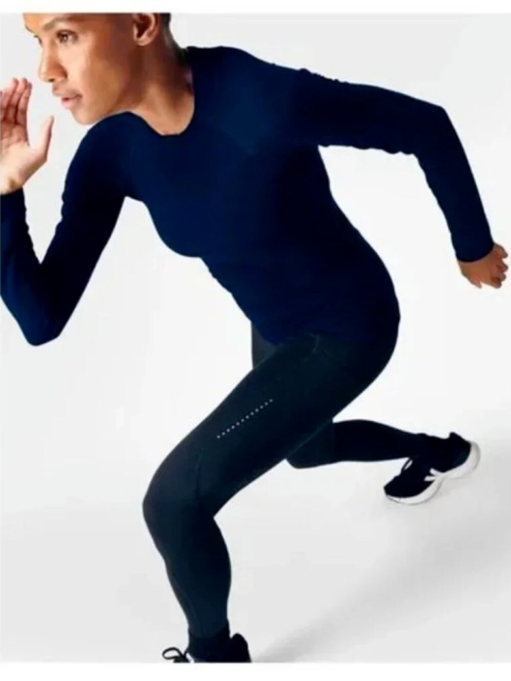 Sweaty Betty Eco Therma Full Length Navy Blue Leggings SB6783 Size Small 4-6